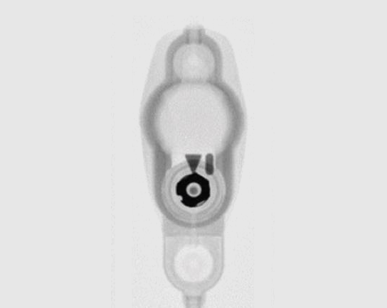 Medtronic Strata MR II csf shunt valve x-ray